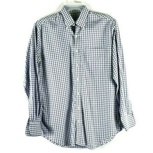 PETER MILLAR LONG SLEEVE SHIRT BLUE CHECKERED